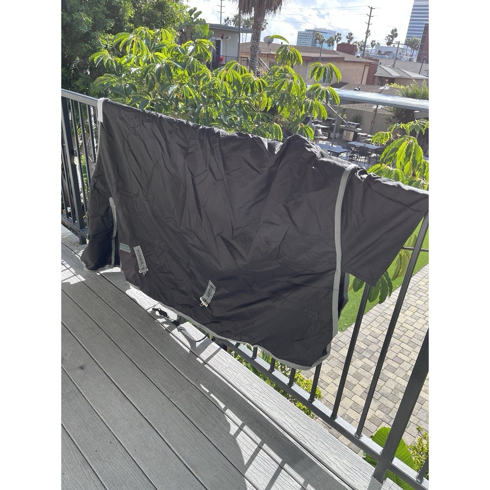 Dover Saddlery Rider's 80" Turnout Blanket, Waterproof Black Excellent Condition